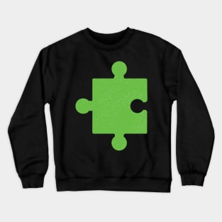 We "Click" - Green puzzle piece Crewneck Sweatshirt